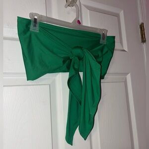 Vibrant Green Strapless Crop Top